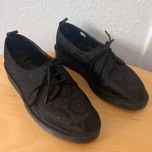 Dr. Martens Langi Oxfords Black Silk EU 37 Rare Made in England